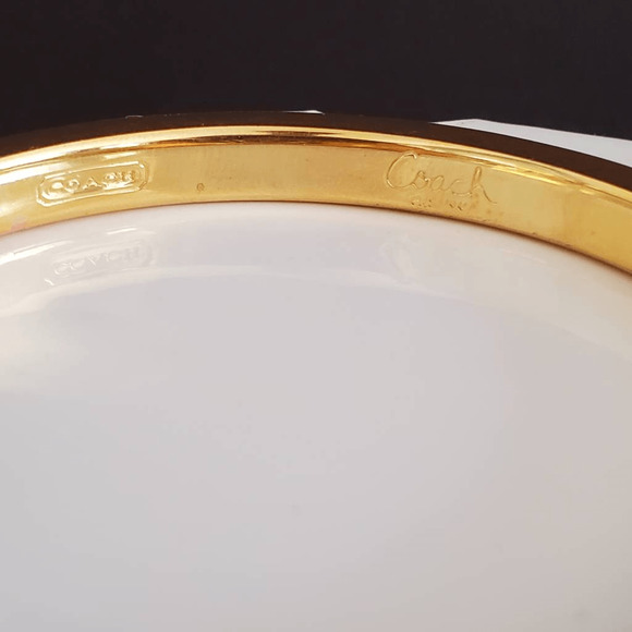 Coach Plum and Gold‎ tone Nailhead Bracelet - Picture 2 of 8